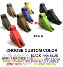 TANGO DOWN Flat-Faced Carry Trigger For All Glock Gen 5  Models Custom Coated