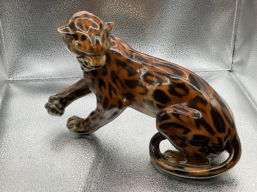 STUNNING! CZECH ROYAL DUX PORCELAIN LARGE 11" LEOPARD FIGURINE - MINT - Picture 8 of 8