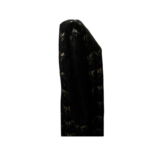 Jessica Howard Black Lace Overlay Sheath Dress Nude Lining 3/4 Sleeve 18W Event - Picture 5 of 7