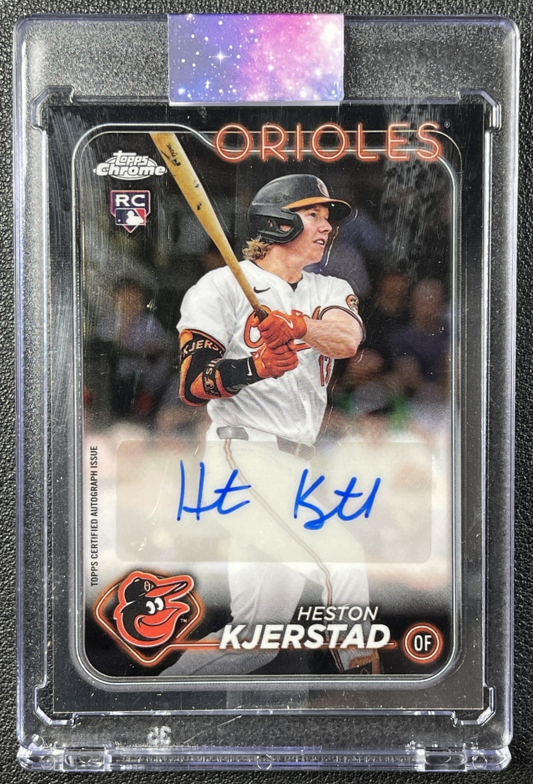 HESTON KJERSTAD 2024 TOPPS CHROME UPDATE #AC-HK ROOKIE AUTO RC ORIOLES