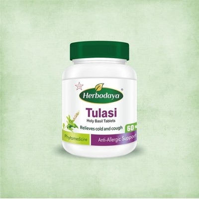 Herbodaya Tulasi Tablet For cough, cold 60 Ayurvedic Tablet