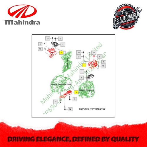 Genuine Mahindra insulator engine mounting complete set for XUV300 2019-24 - Picture 5 of 6
