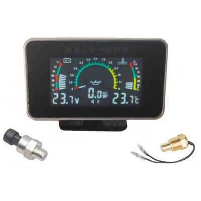 #ad #ad 3 in 1 Digital Car Meter Oil Pressure Voltage and Water Temperature LCD Gauge $36.26