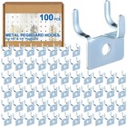 100 Pcs Pegboard Hooks Metal Prong Hook Peg Board for Hanging Hangers for Wal...