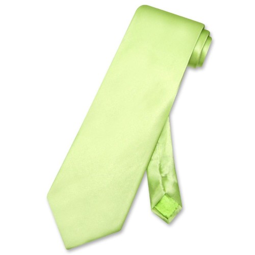 Biagio 100% SILK NeckTie Solid LIME GREEN Color Mens Neck Tie