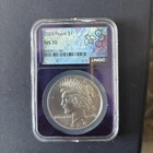 2024 silver peace dollar$1, MS70 NGC Certified