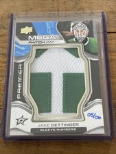 Jake Oettinger 22/23 UD Premier Mega Patch Sleeve Numbers 5/6!! Dallas Stars