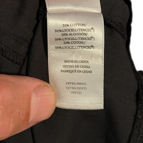 Vestido Midi Rails Negro Cuello Cuadrado Volantes Tirantes Costero Causal XS - Imagen 9 de 11