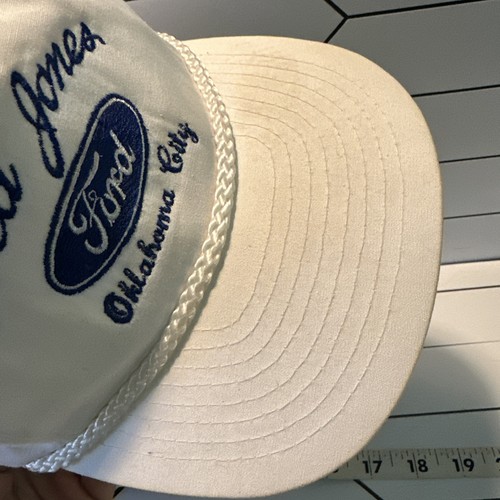 Ford Fred Jones Oklahoma City Embroidered Rope Vintage Hat Cap Rare HTF - Picture 8 of 13