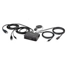 StarTech.com 2-Port Hybrid USB-C HDMI Cable KVM Switch, 4K 60Hz, Compact KVM wit