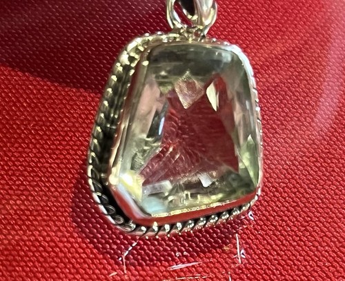 Colgante de plata de ley amatista verde nuevo - Imagen 2 de 6