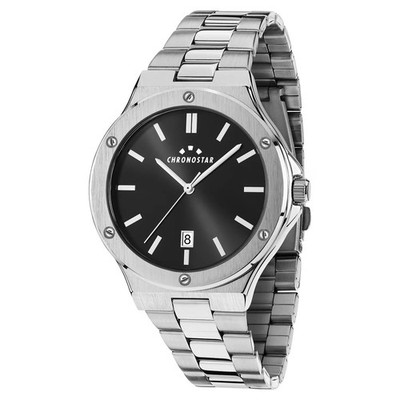 Chronostar Halt Black Watch R3753328001 Steel Men's 42mm Men's Watch