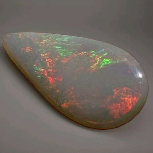 B-5 BRIGHT 1.75cts LIGHTING RIDGE FIRE RED AUSTRALIA CRYSTAL WHITE OPAL 16x8.5mm - Picture 3 of 5