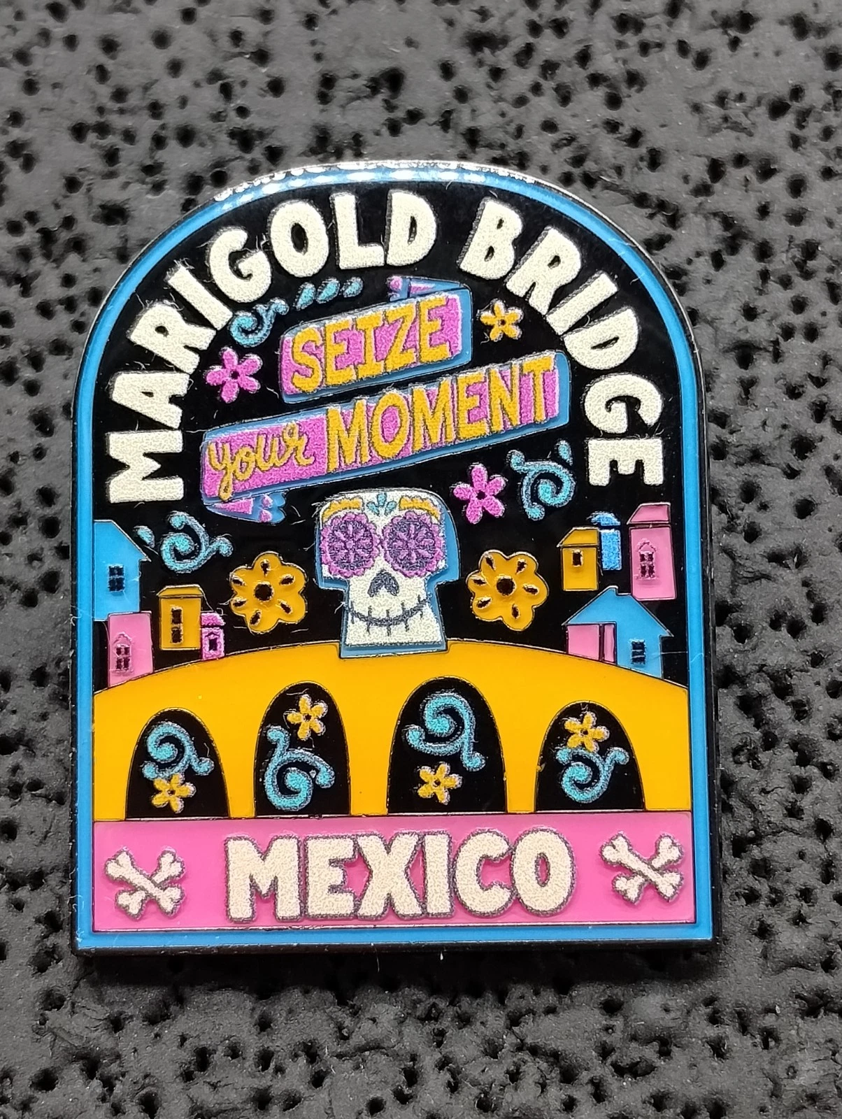 Loungefly Disney COCO Marigold Bridge Pixar Travel Stickers Enamel Pin