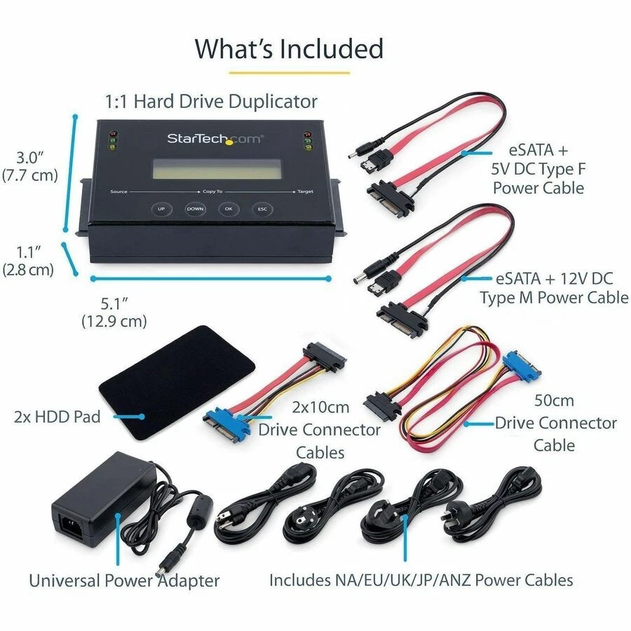 Startech Standalone 2.5 / 3.5 Sata Hard Drive Duplicator W/ Multi Hdd / Ssd - Image 3 of 4
