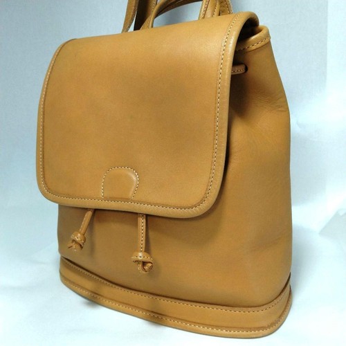 Vintage COACH USA Backpack Camel Leather Mini Rucksack M9C-9315 Old Coach #212 - Picture 1 of 20