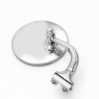 Rétroviseur latéral rond voiture classique en acier inoxydable argenté pour u