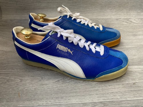Vintage 70er Puma Panama Blau Low-Top Sneaker Made in YUGOSLAVIA 10,5 - Bild 6 von 16
