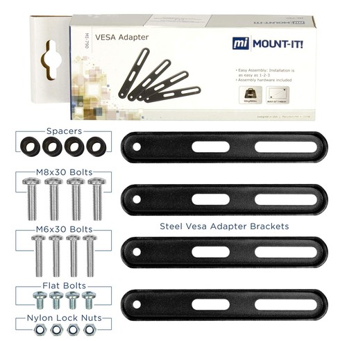 Mount-It! Kit adaptador de montaje VESA | Adaptador de soporte de montaje en pared para TV convierte 200 - Imagen 8 de 9