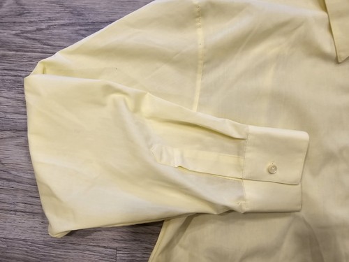 Foxcroft Wrinkle Free Shirt Womens Size 12 Yellow Button Up Lightweight Pocket - Picture 10 of 15
