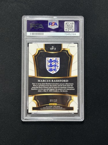 2017 Panini Select Soccer Marcus Rashford Unlimited Potential Gold #/10 PSA 9 - Picture 2 of 2