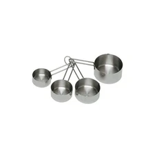 Winco MCP-4P 4 Piece Stainless Steel Measuring Cup Set