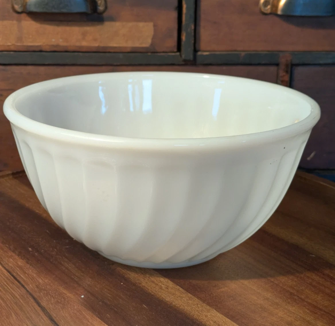Fire King White Swirl Mixing Bowl for sale | eBay