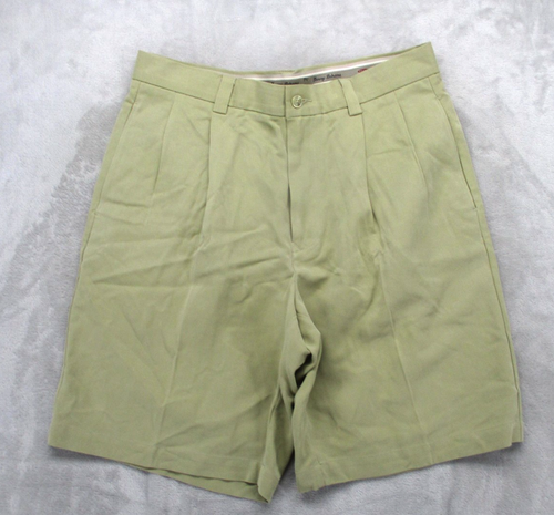 Tommy Bahama Relax Shorts Herren 32 salbeigrün 100 % Seide plissiert elegant Chino luxuriös - Bild 1 von 19