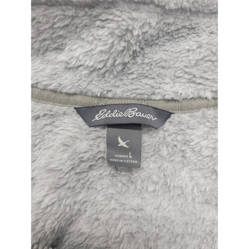 Chaqueta Eddie Bauer Talla Grande Para Mujer Vellón Difuso Cremallera Completa SÚPER SUAVE Gris - Imagen 7 de 21