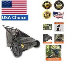 Effortless Lawn Cleanup with 26'' Push Sweeper - Collapsible Design Included