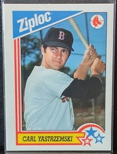 1992 Dow Brands Ziploc Carl Yastrzemski #4 Boston Red Sox HOF OF NMT-MT (a)