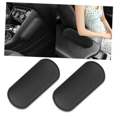 2PCS Leather Car Door Armrest Pad with Memory Foam,Comfort Car Elbow Rest Black