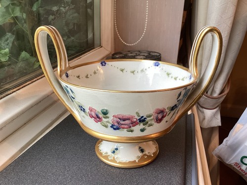 Antique William Moorcroft Macintyre Twin Handled Footed Florian Ware Bowl