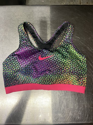 Nike Dri-Fit Classic Kaleidoscope Bunter Sport BH Pink Gr. XL