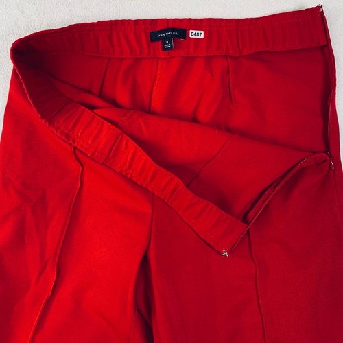 Ann Taylor Damen weites Bein seitlicher Reißverschluss Karriere Büro Cropped Hose rot Größe 14 - Bild 4 von 12