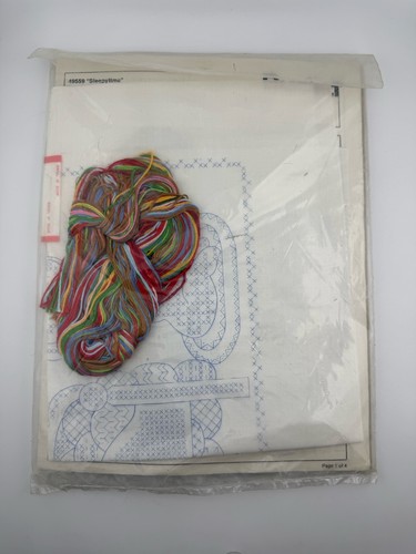 Bucilla Baby Ensemble "Sleepytime" Birth Announcement Kit #49559 New Old Stock - Picture 2 of 2