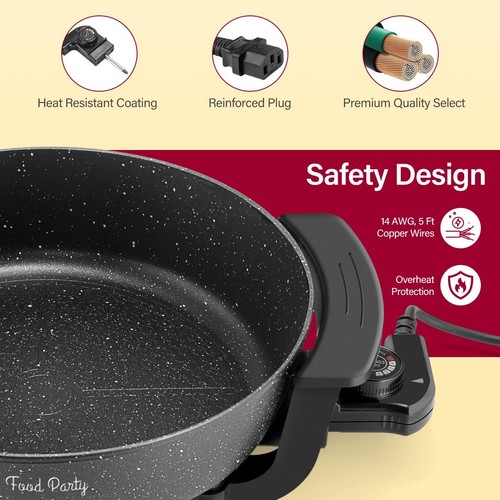 Hot Pot Skillet Hotpot Pot Cooker Shabu Shabu Pot 110V Non-Stick 6L BPA FREE ... - Picture 4 of 8