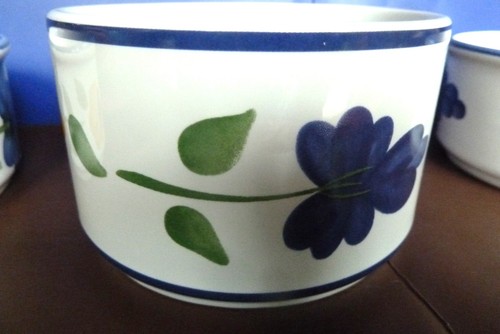 Set Of 3 Dansk San Nicolo Ceramic Ramekins 2 = 2" by 3 7/8" and one 2.5" by 4.25 - Picture 8 of 9