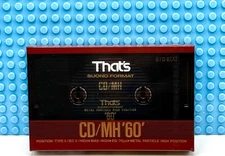 THAT'S  CD  MH   60  1990  TYPE II   SUONO FORMAT BLANK CASSETTE TAPE (SEALED)