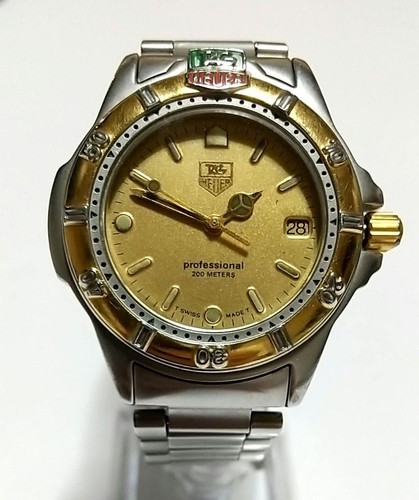 .:TAG Heuer:. Professional 200m 995.413A Men's Watch Pre-Owned New Battery - Picture 8 of 12