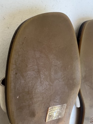 Mila Paoli Ivory Suede Leather Slides Sandals Made in Italy Womens 9 - Picture 19 of 23
