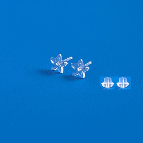 Clear Hypoallergenic Earring Set 6 Pairs Invisible Studs for Sensitive Ear Care - Picture 24 of 24