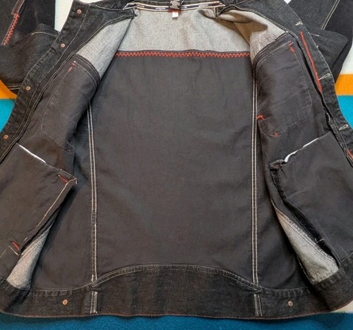 Chaqueta vaquera de pana vintage Pelle Pelle Marc Buchanan cosida ropa de calle XL - Imagen 8 de 10