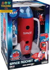 Spaceship Rocket Toy Playset with 2 Astronauts and Rover Vehicle - Lights and So
