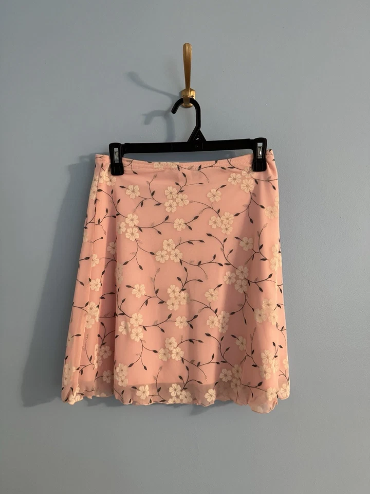 falda vintage y2k “all that jazz” rosa con detalle floral talla en medidas  Foto 4 de 4
