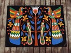 Vintage Tere Teresa Gonzalez Tapestry Hooked Rug Birds Tree Venezuela Bright Vtg
