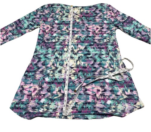 R10 Damen Lula Roe Lynnae türkis/pink/schwarz Design Top Langarm Größe S - Bild 11 von 13