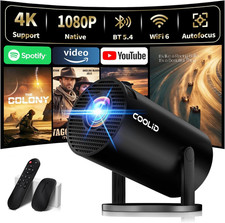 [Built-In Apps & 2026 Upgraded] Mini Projector Support 4K 1080P Auto Keystone 18