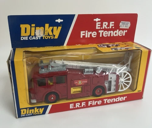 Vintage Dinky Toys 266 ERF Fire Tender Red In Original Box