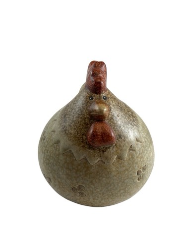 Whimsical Round Ceramic Rooster Chicken Kitchen Cottage Farmhouse Home Decor 5” - Picture 3 of 7